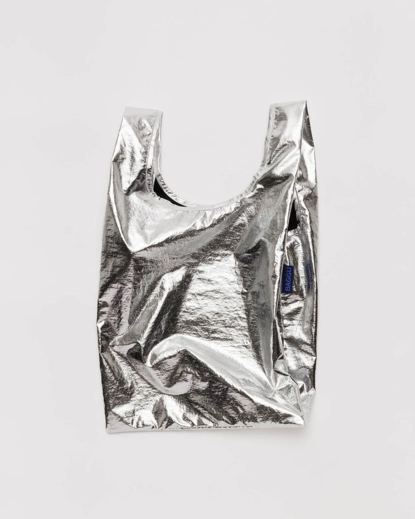 Baby Baggu Tote - Metallic Silver by Baggu