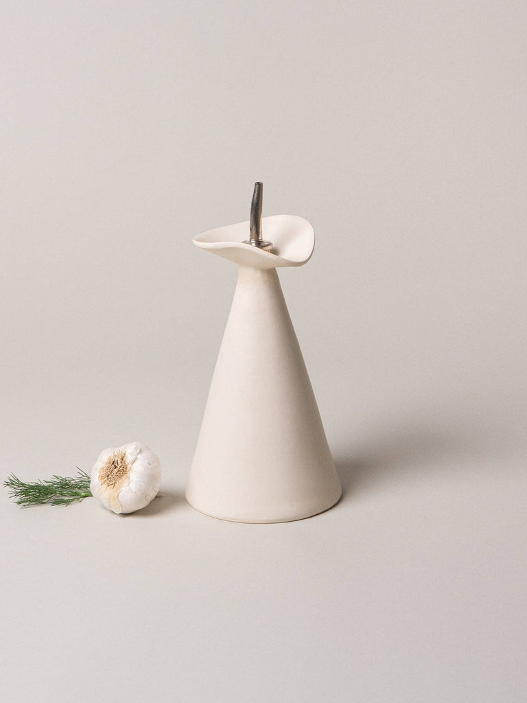 Flora Oil Cruet (Alabaster/Ivory) by Virginia Sin