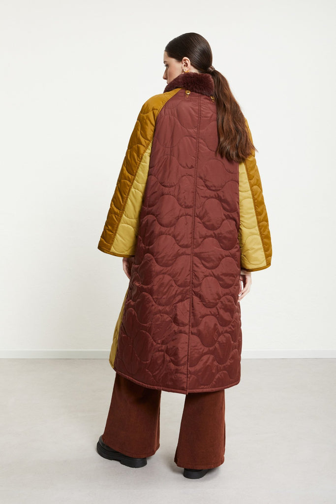 Quilted Puffer Long Jacket (Forest) by ottod'Ame