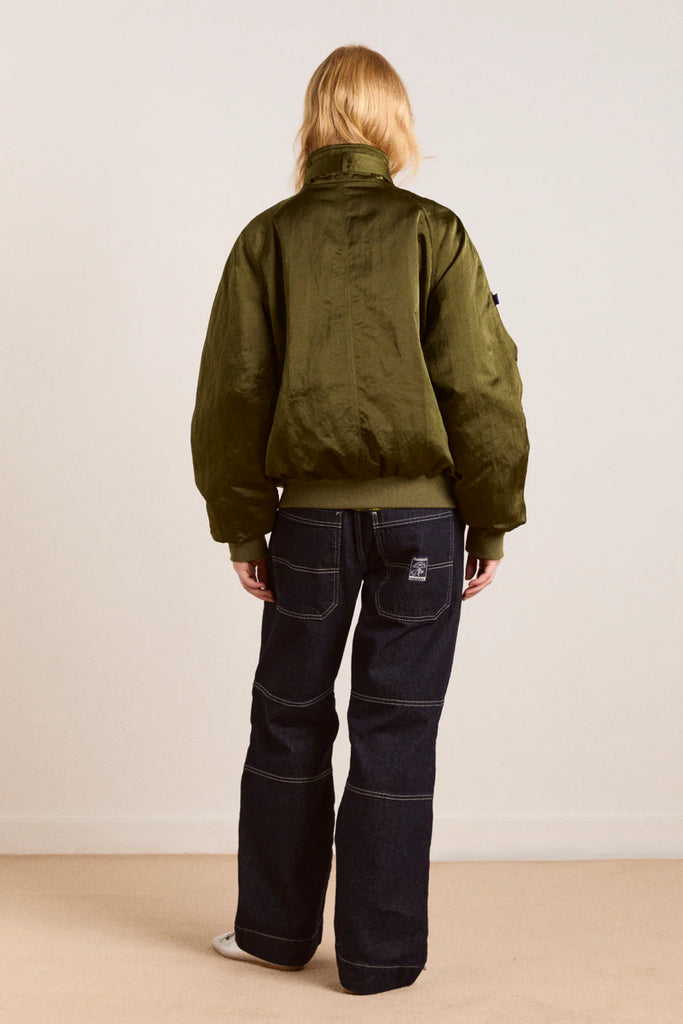 Joanie Bomber Jacket (Olive) by Damson Madder