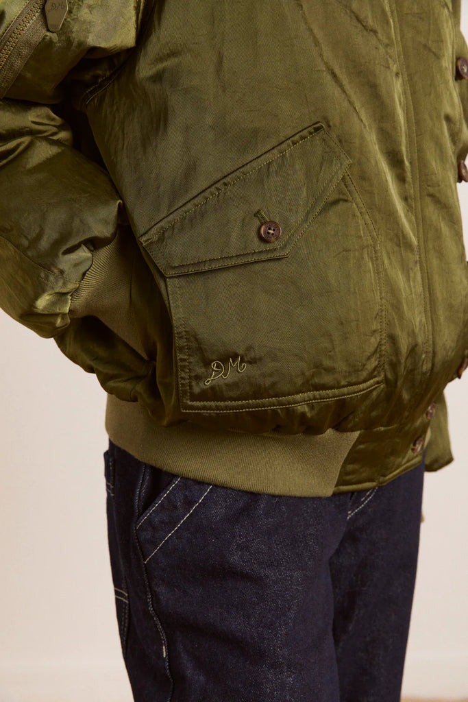 Joanie Bomber Jacket (Olive) by Damson Madder