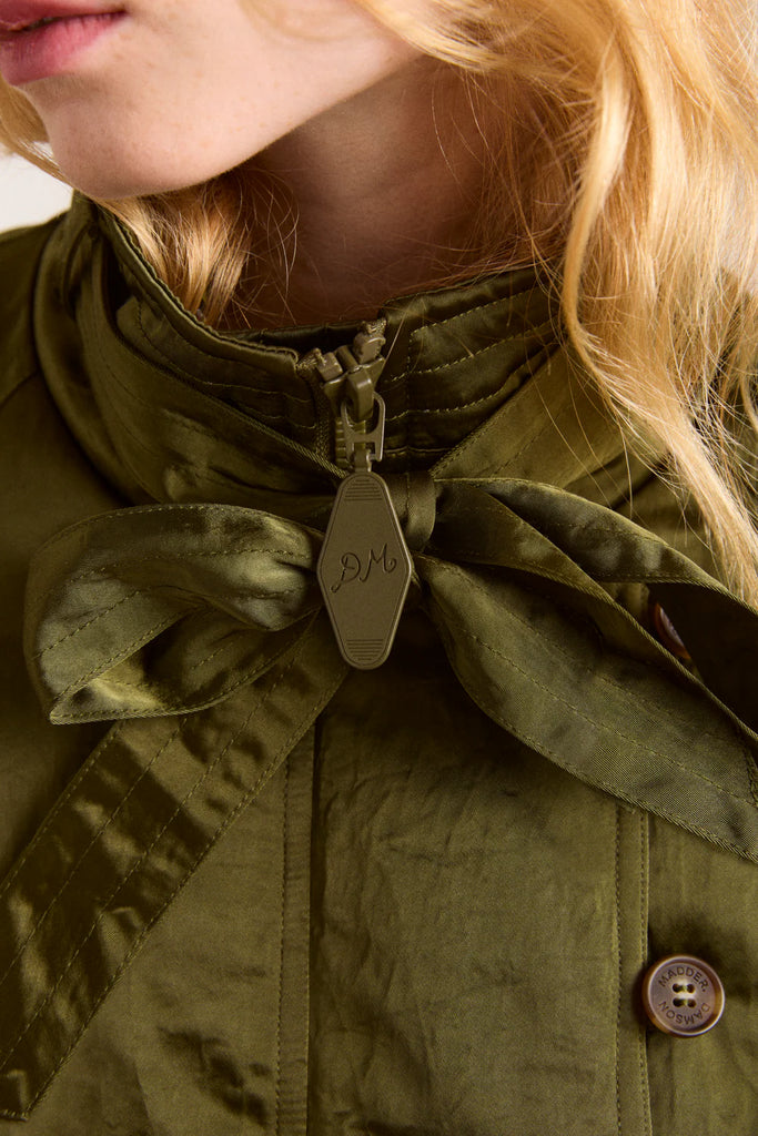 Joanie Bomber Jacket (Olive) by Damson Madder