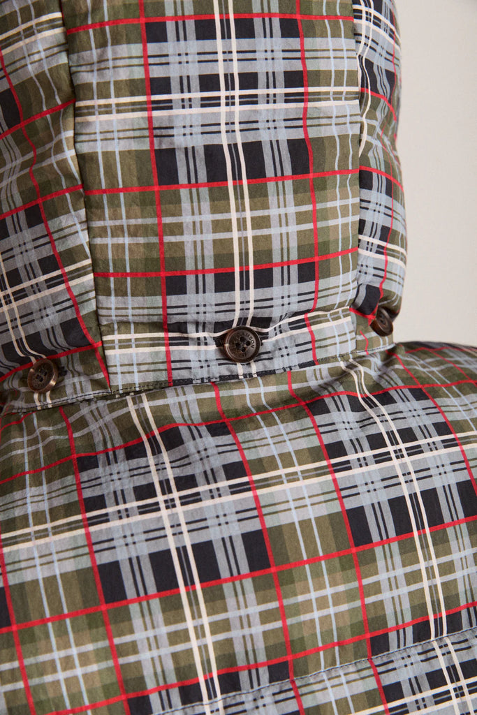 Pearl Hooded Puffer (Multi Check) by Damson Madder