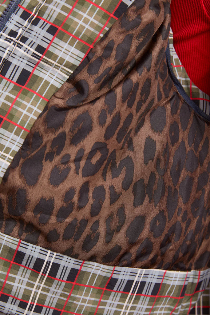 Pearl Hooded Puffer (Multi Check) by Damson Madder
