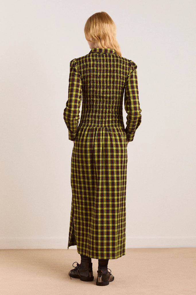 Hazel Midi Dress (Bold Yellow) by Damson Madder