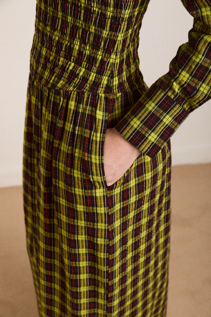 Hazel Midi Dress (Bold Yellow) by Damson Madder