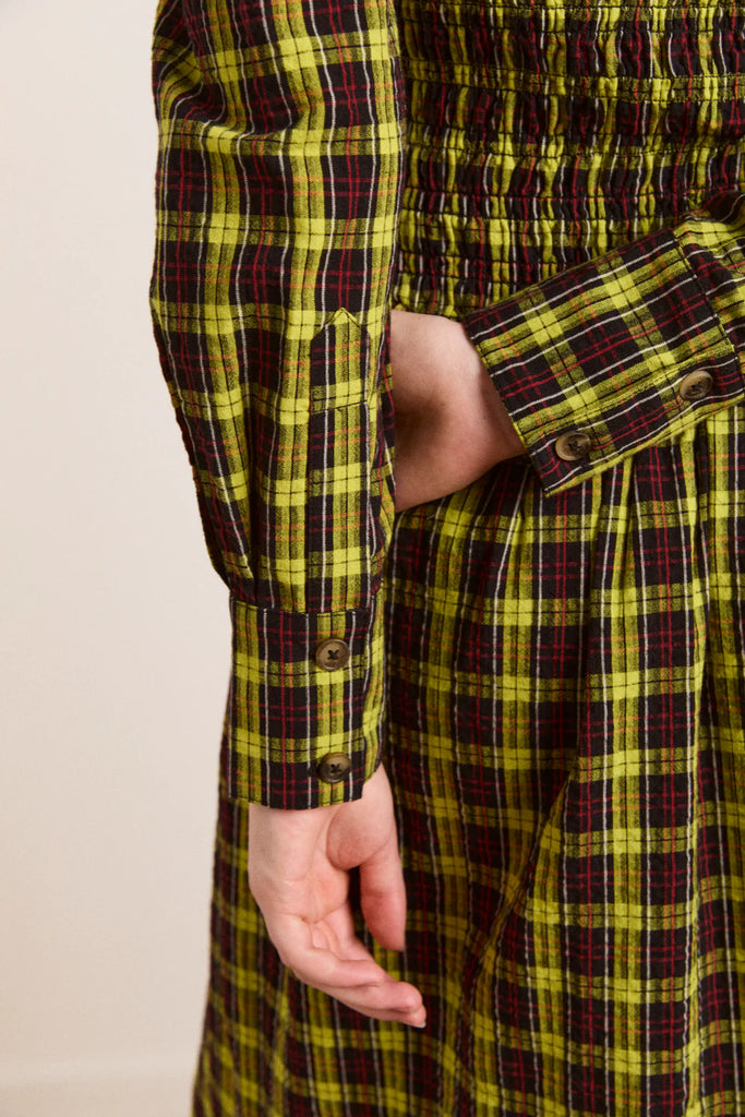 Hazel Midi Dress (Bold Yellow) by Damson Madder