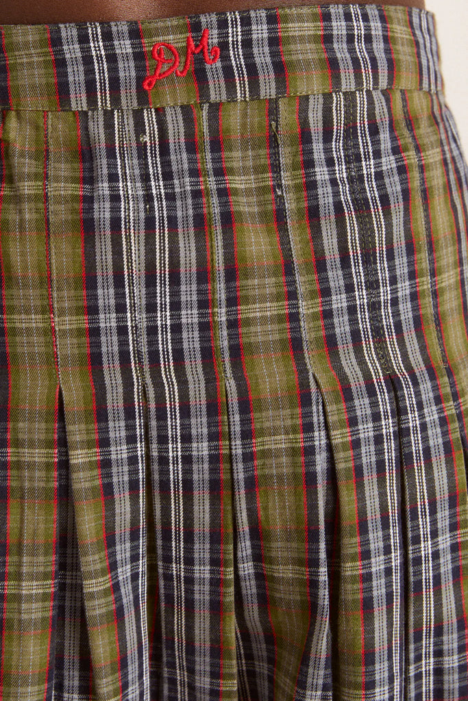 Josie Midi Skirt (Multi Check) by Damson Madder