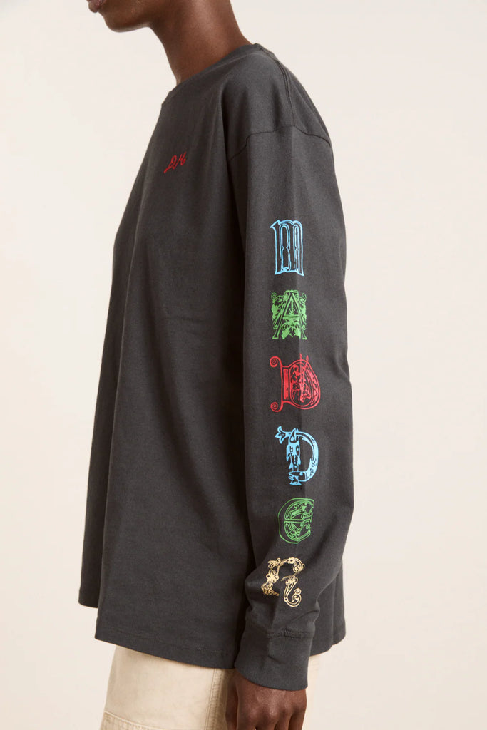 Winter Solstice Long Sleeve Tee (Charcoal) by Damson Madder