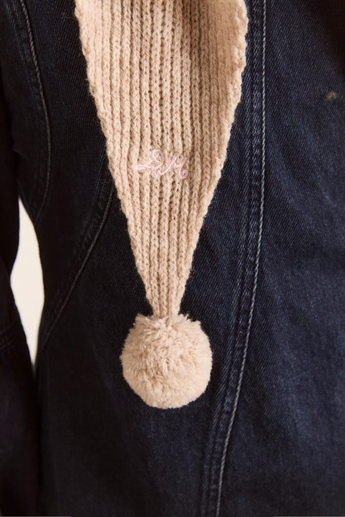 Tie Front Hood (Oatmeal) by Damson Madder