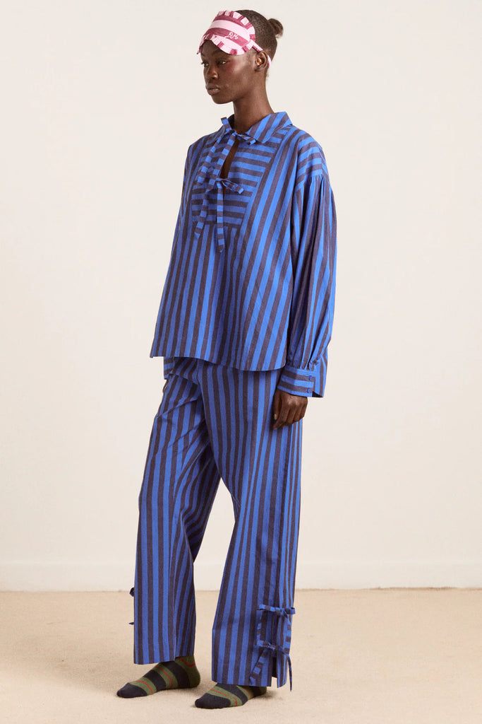 Floki PJ Set (Blue Stripe) by Damson Madder
