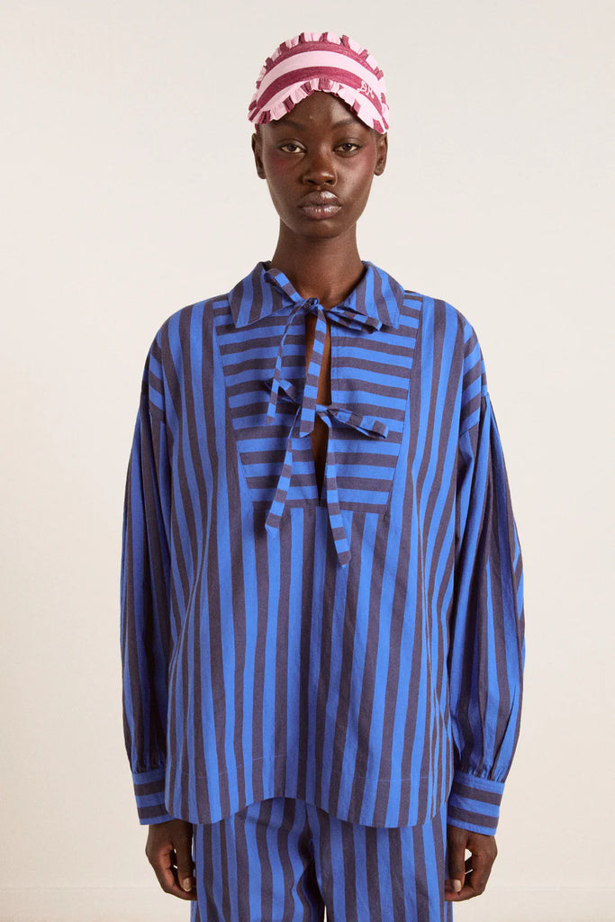 Floki PJ Set (Blue Stripe) by Damson Madder