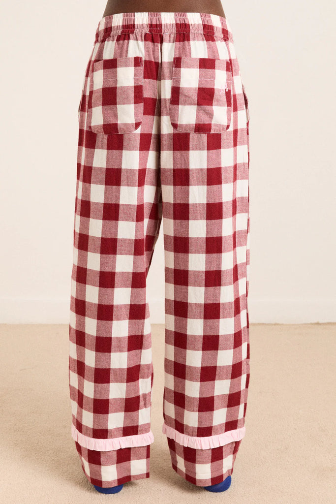 Antonella PJ Set (Burgundy Gingham) by Damson Madder