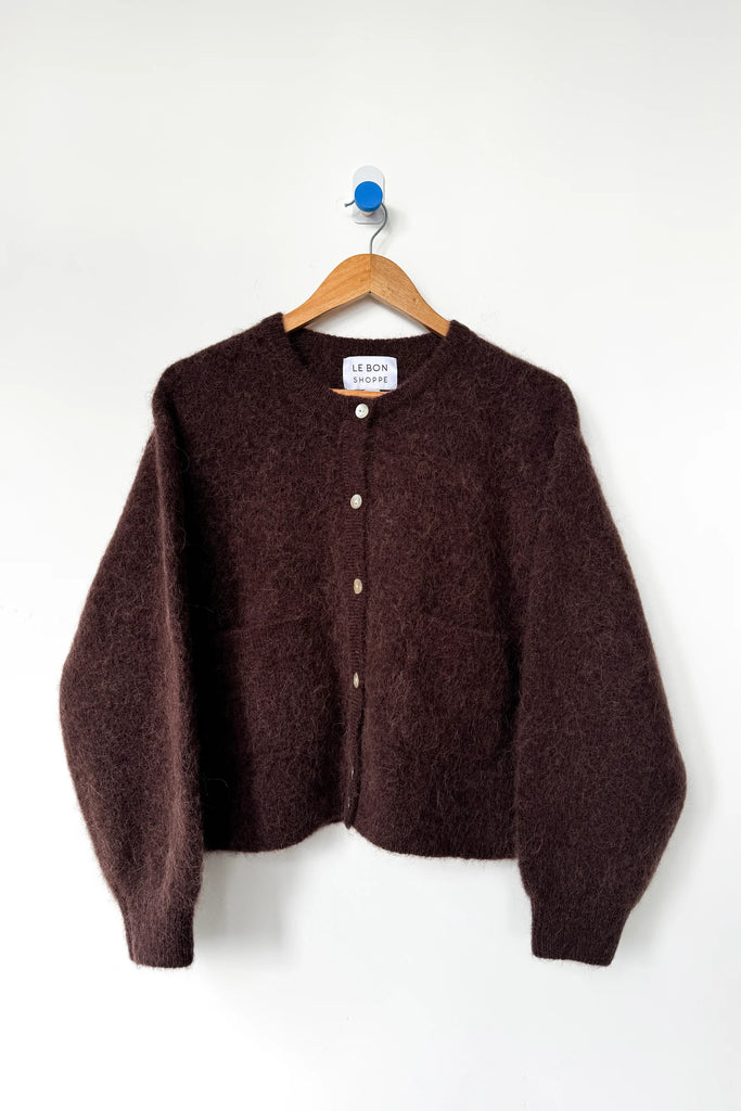 Amélie Alpaca Cardigan (Chocolate) by Le Bon Shoppe