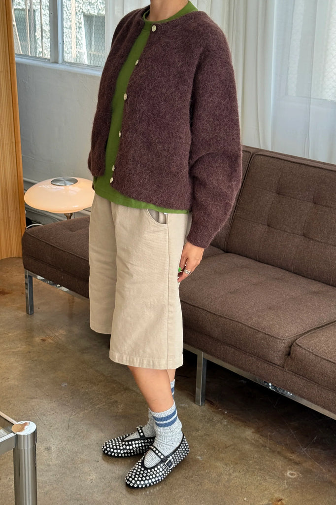 Amélie Alpaca Cardigan (Chocolate) by Le Bon Shoppe