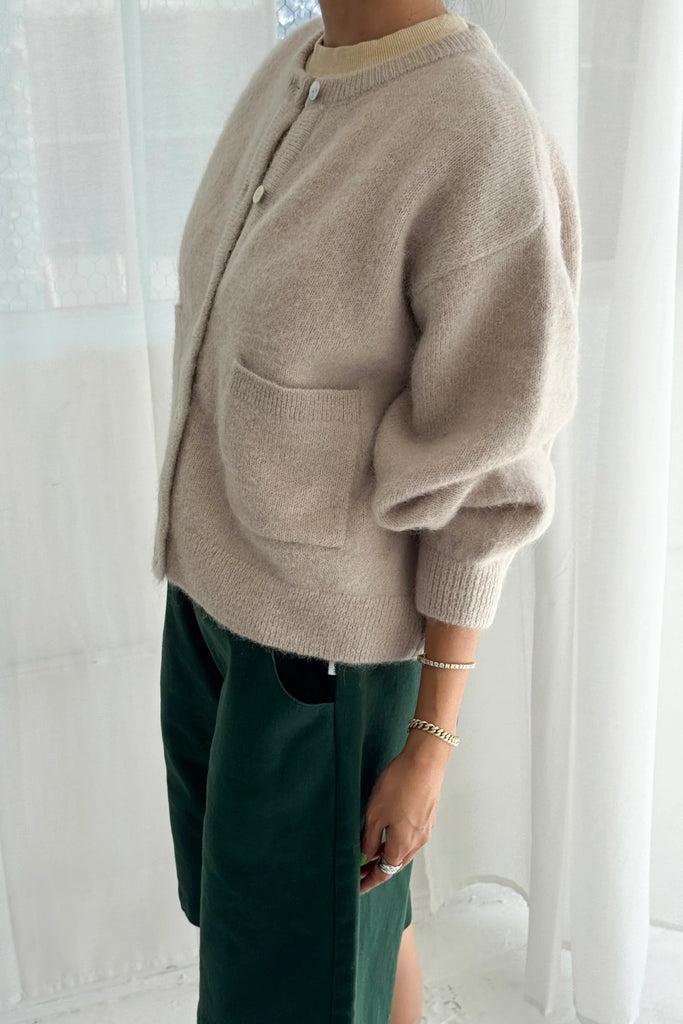 Amélie Alpaca Cardigan (Smoke) by Le Bon Shoppe