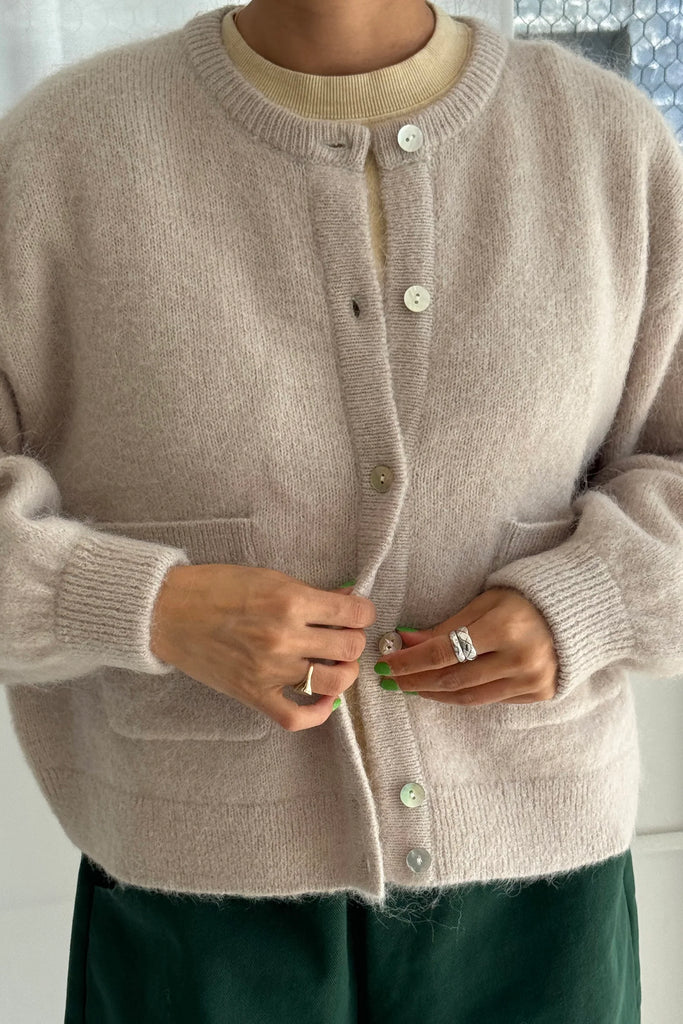 Amélie Alpaca Cardigan (Smoke) by Le Bon Shoppe