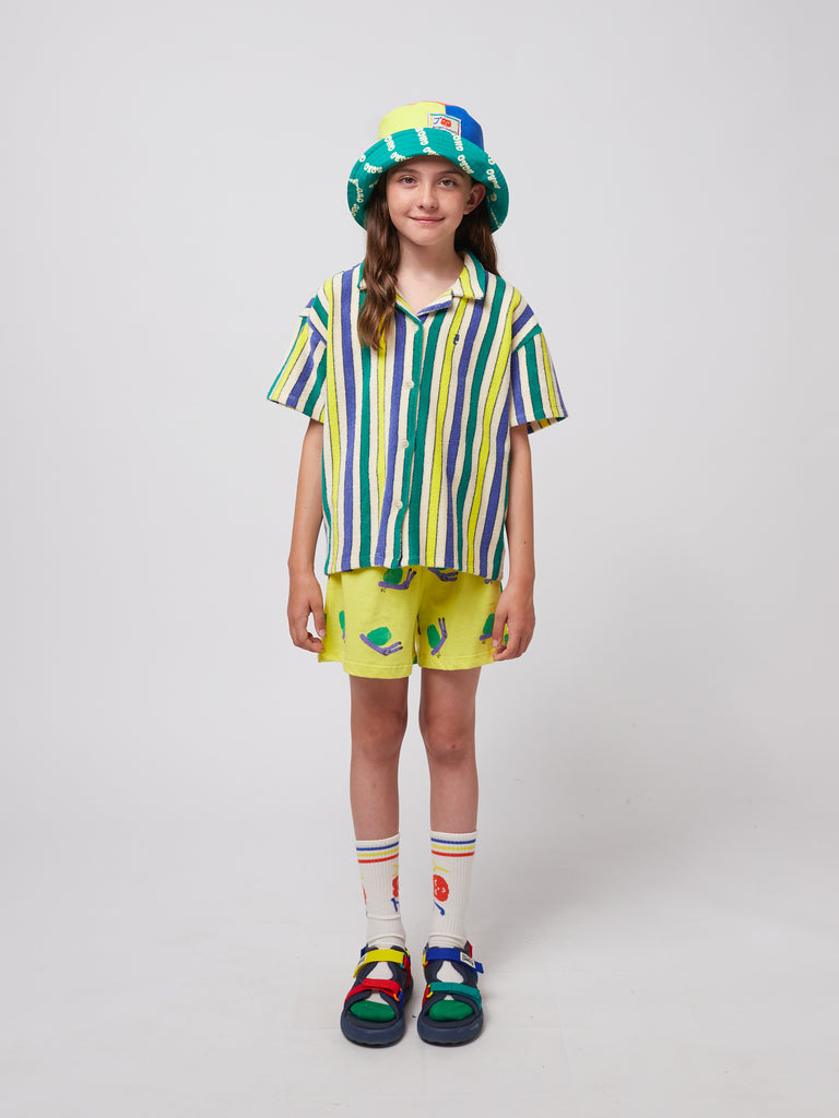 Multicolor Stripes Terry Cloth Shirt (Kids) by Bobo Choses