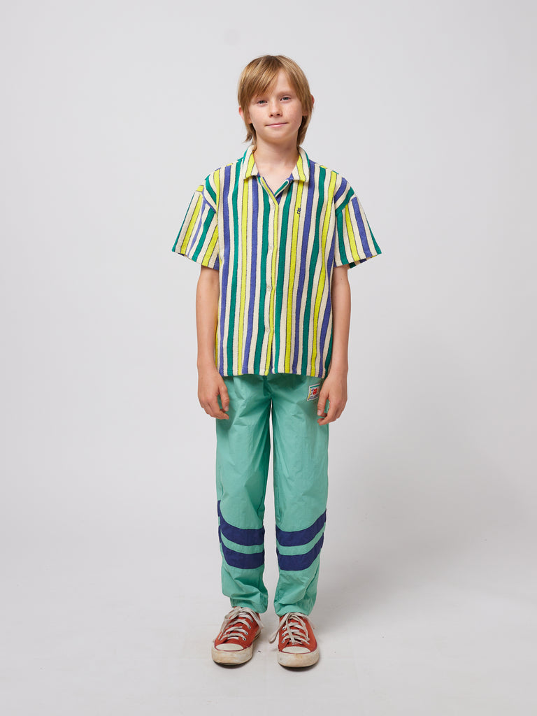 Multicolor Stripes Terry Cloth Shirt (Kids) by Bobo Choses