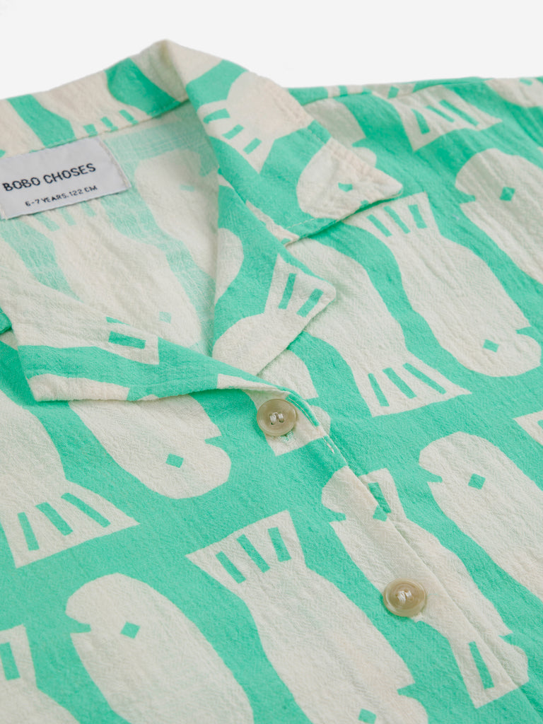 Lucky Fish Woven Shirt (Kids) by Bobo Choses