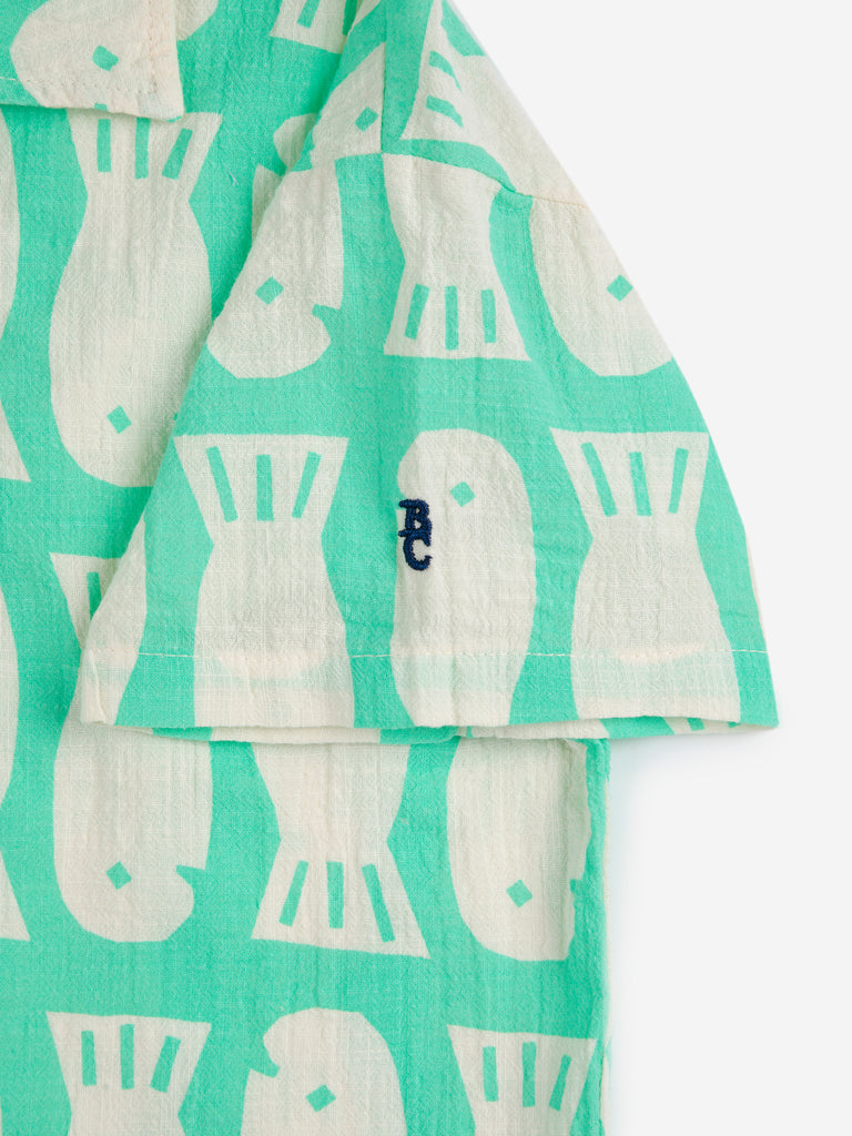 Lucky Fish Woven Shirt (Kids) by Bobo Choses