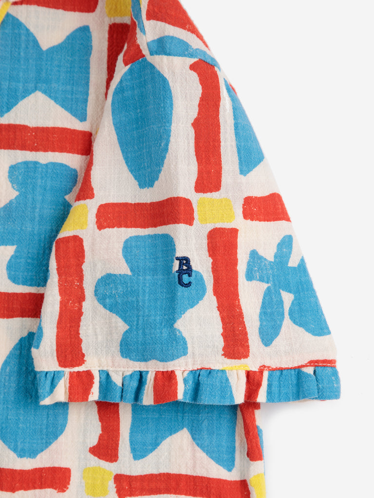 Geometric Game Woven Shirt (Kids) by Bobo Choses