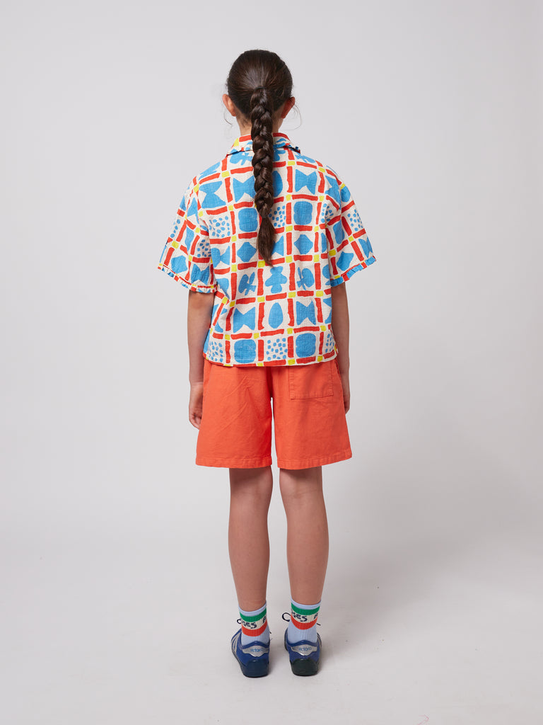 Geometric Game Woven Shirt (Kids) by Bobo Choses