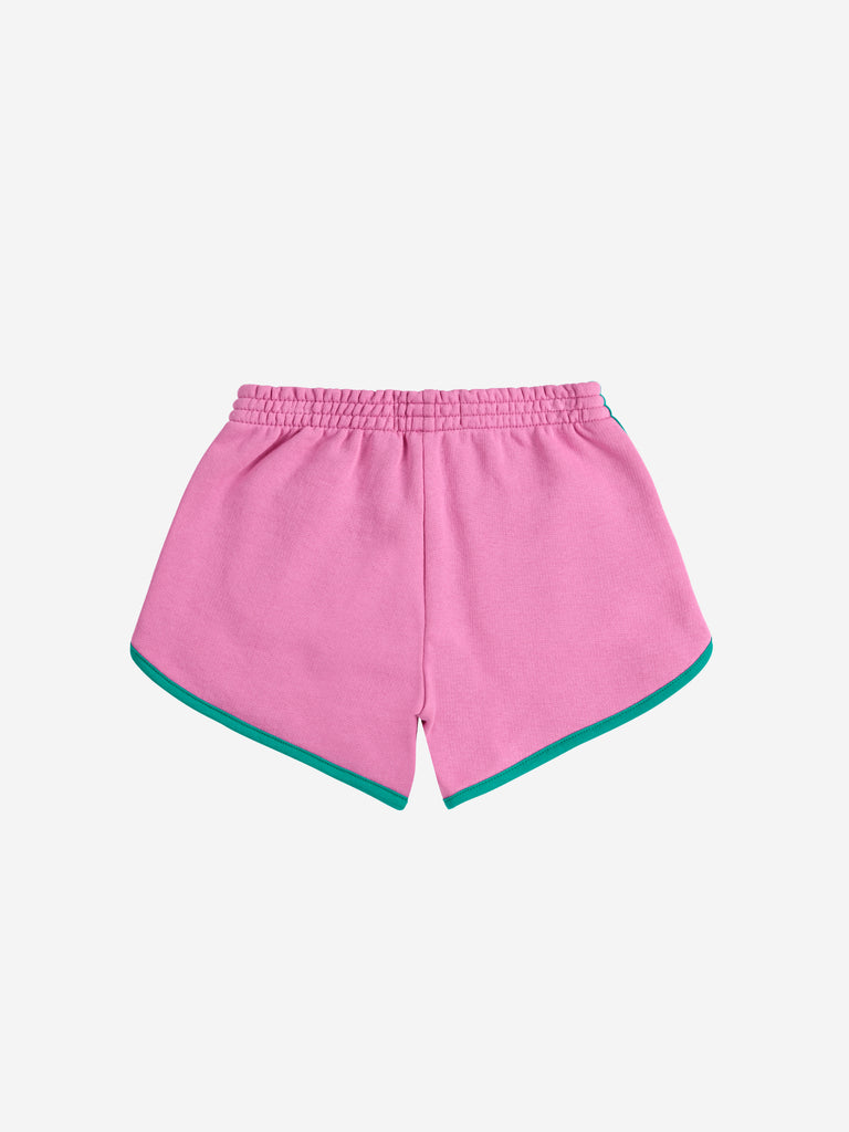 Pink Color Block Shorts (Kids) by Bobo Choses