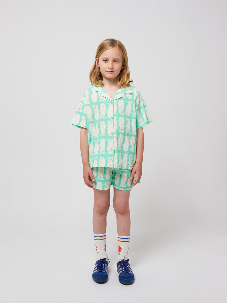 Lucky Fish Woven Shirt (Kids) by Bobo Choses