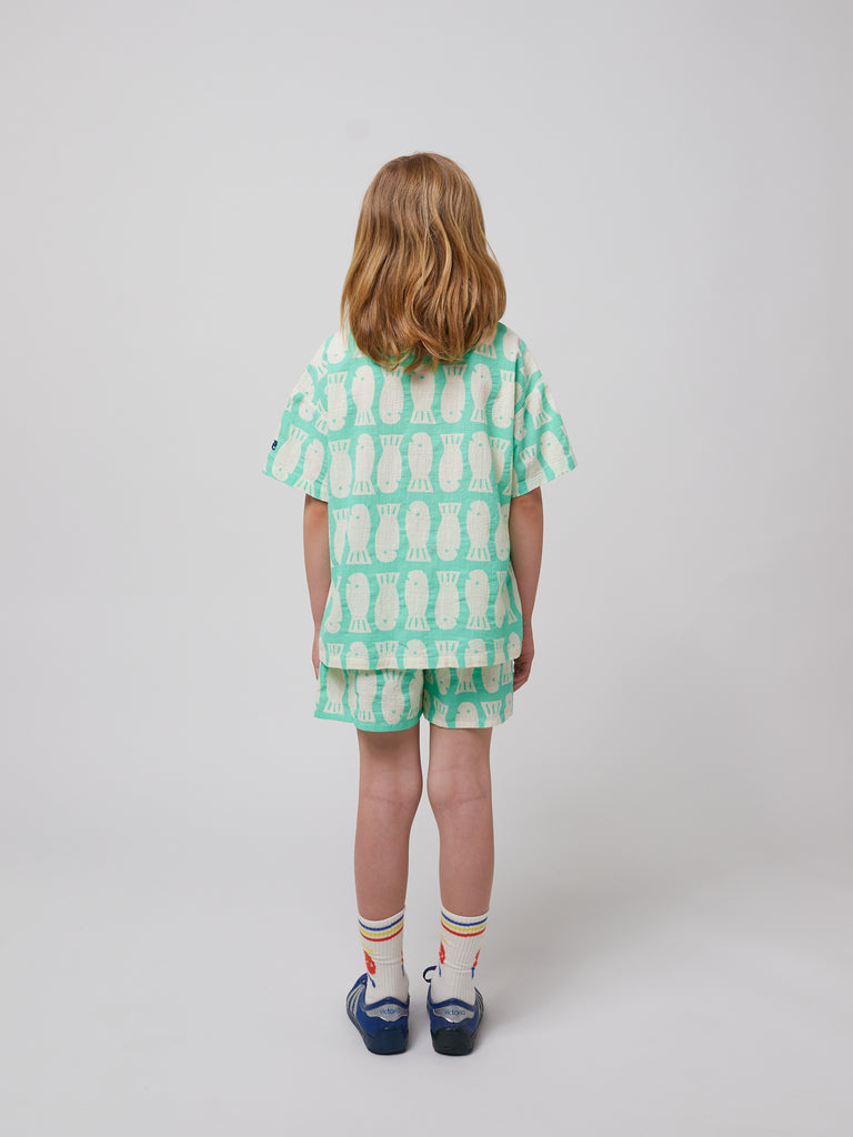 Lucky Fish Woven Shorts (Kids) by Bobo Choses