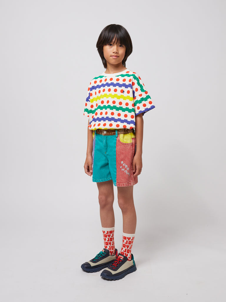 Geometric Waffle Tee (Kids) by Bobo Choses