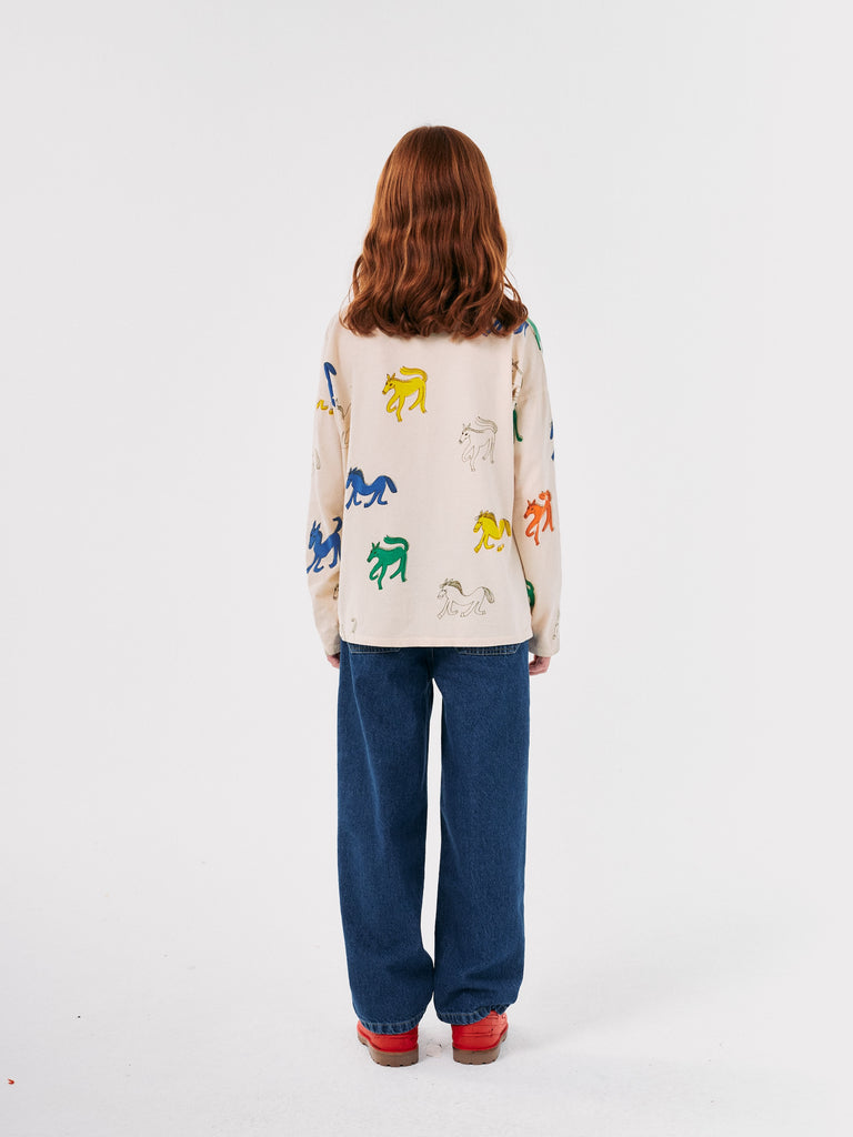 Wonder Horse Long Sleeve Tee (Kids) by Bobo Choses