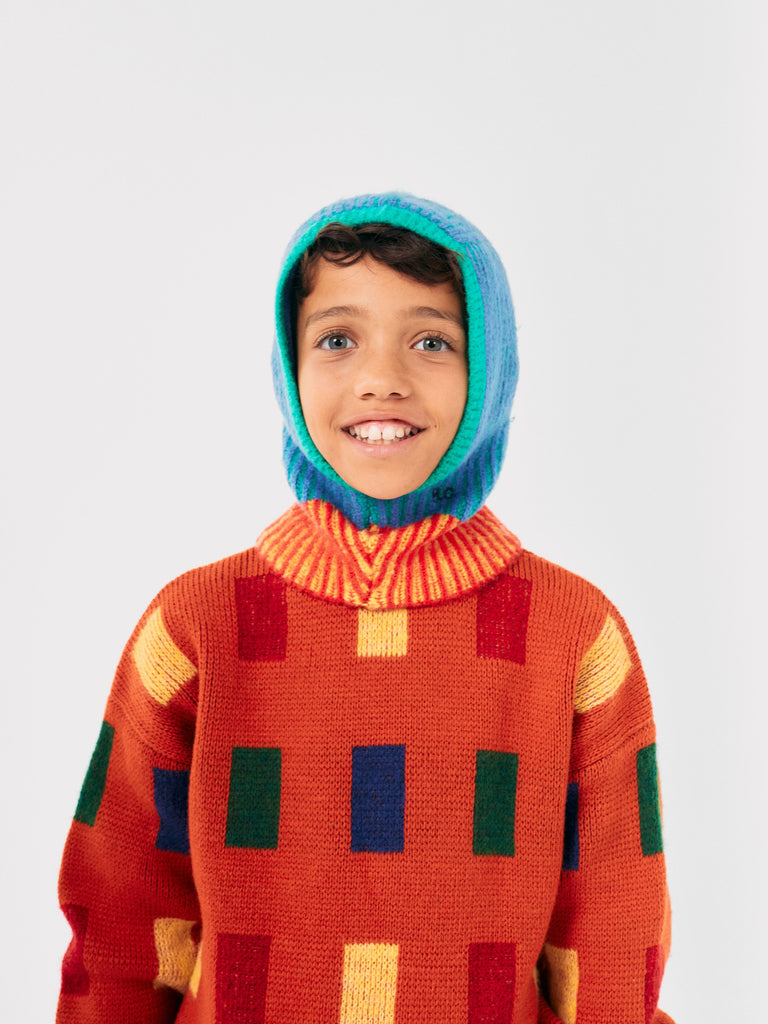 Color Stripes Knitted Balaclava by Bobo Choses