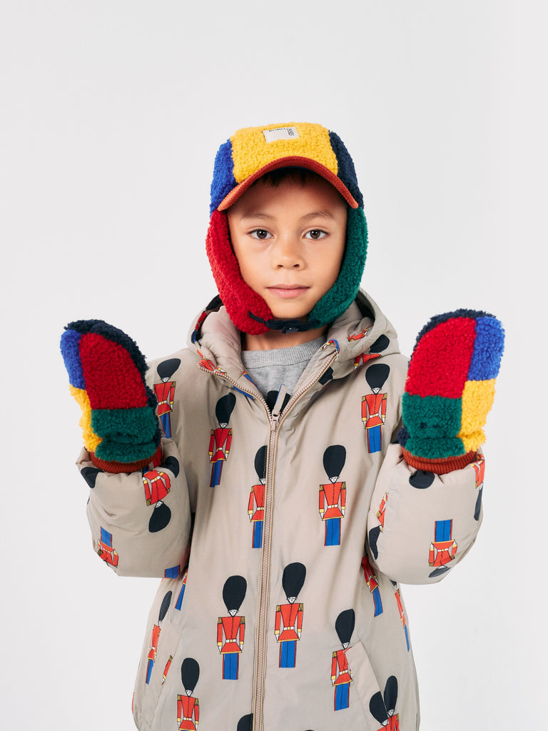 Color Block Sheepskin Mittens (Kids) by Bobo Choses