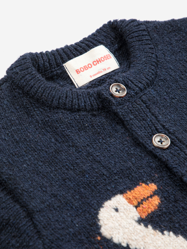 La Oca Jacquard Cardigan (Baby) by Bobo Choses