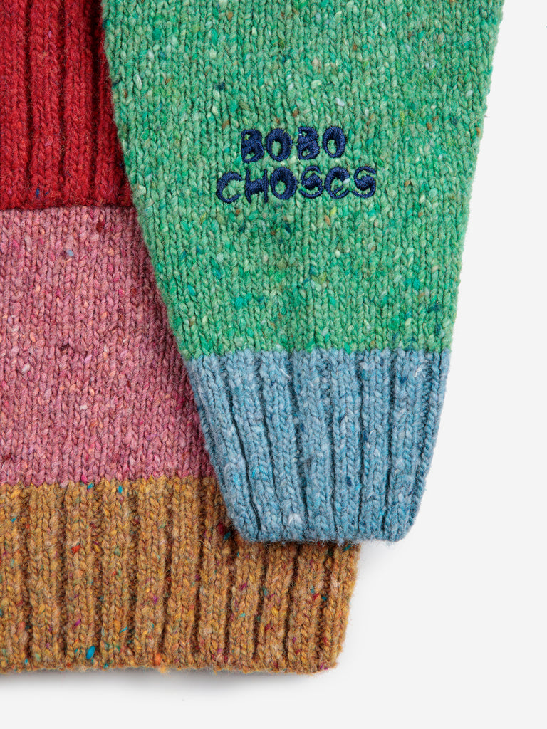 Color Block Cardigan (Kids) by Bobo Choses