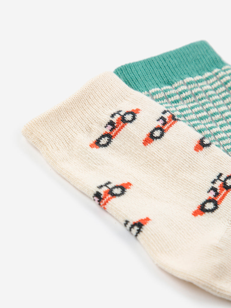 Race Car Short Sock Set (Baby) by Bobo Choses