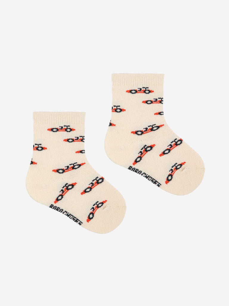 Race Car Short Sock Set (Baby) by Bobo Choses