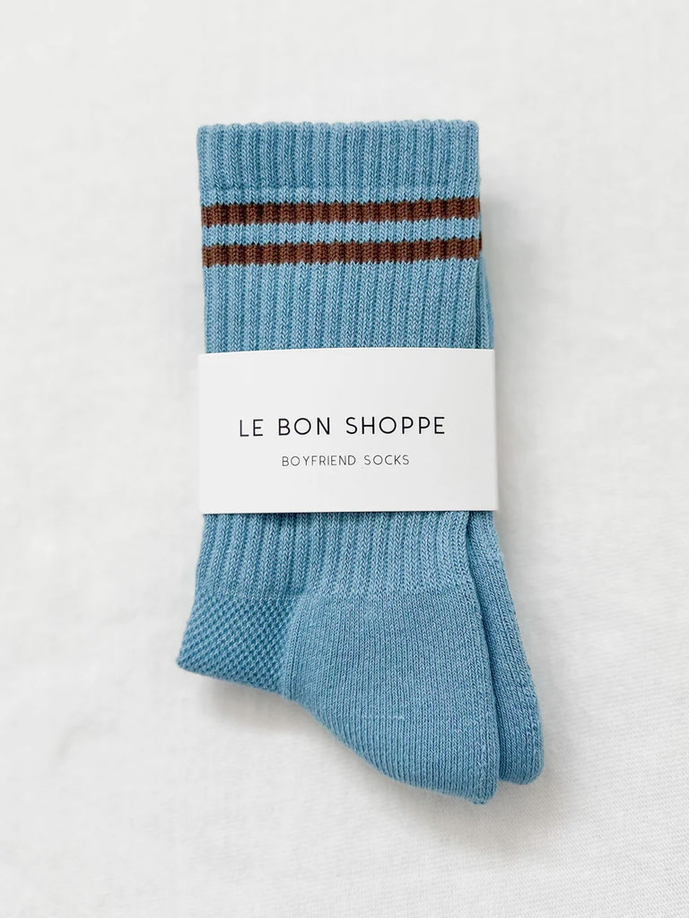 Boyfriend Socks (Powder Blue) by Le Bon Shoppe