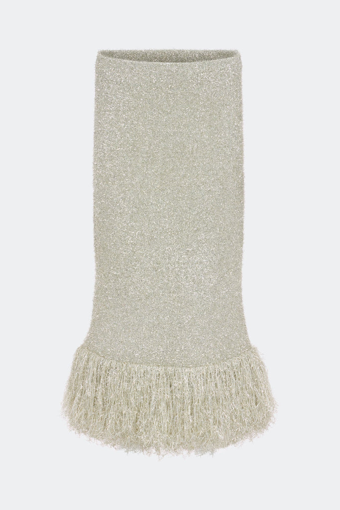 Brink Tinsel Knit Skirt (Satellite Silver) by Simon Miller