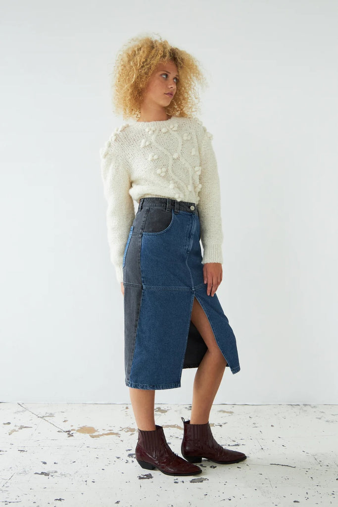 Denim Midi Skirt by Stella Nova