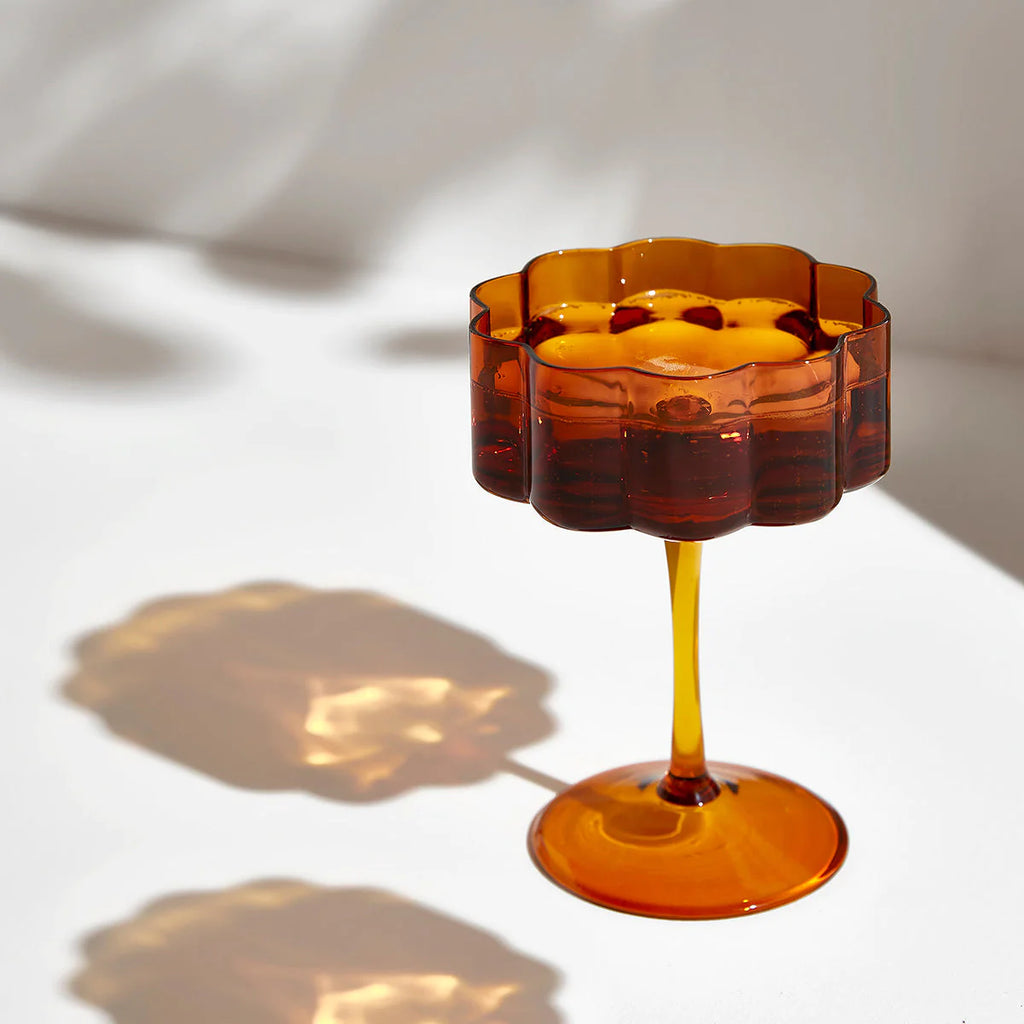 Coupe Glass Set (Amber) by Yo Home