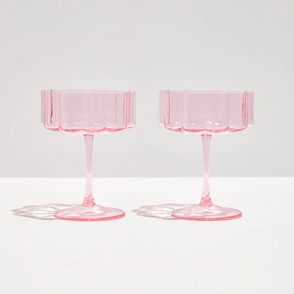 Coupe Glass Set (Pink) by Yo Home
