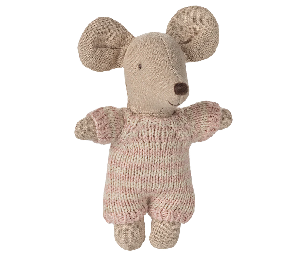 Baby Mouse in Carry Cot (Rose) by Maileg