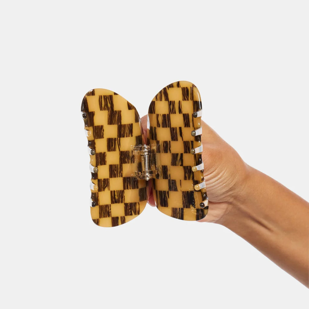Checker Claw Clip (Mocha) by The Yo Store