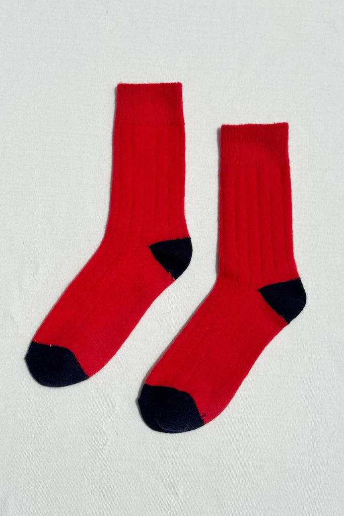 Cashmere Socks (Poppy Red) by Le Bon Shoppe