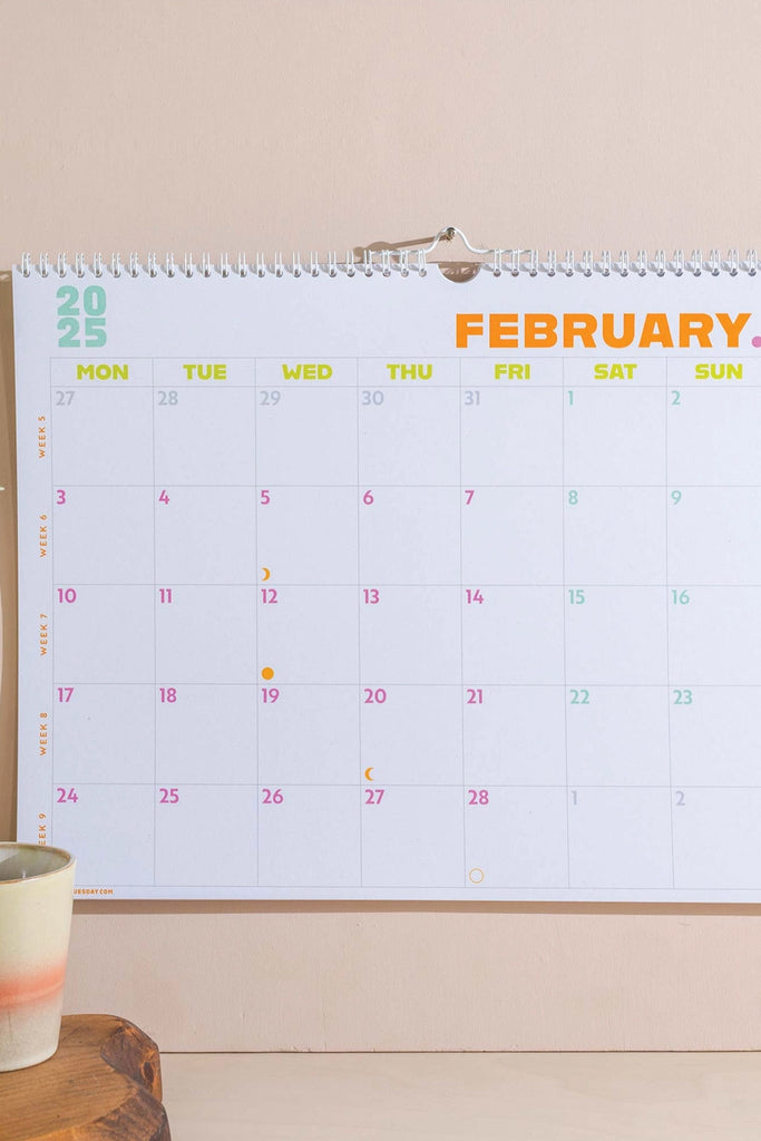 2025 Large Calendar (Color Pop) by Good Tuesday