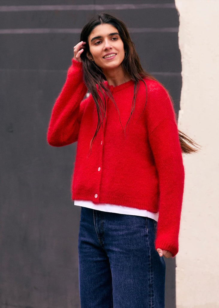 Olivia Mohair Cardigan (Red) by surprise