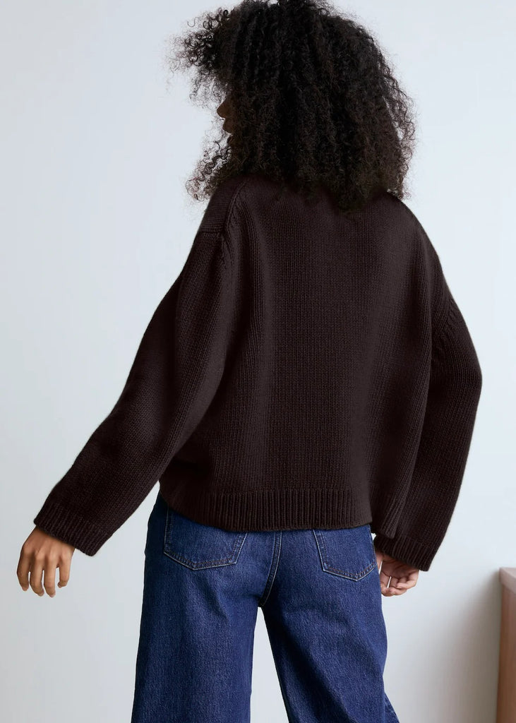 Emma Wool Cardigan (Chocolate) by surprise