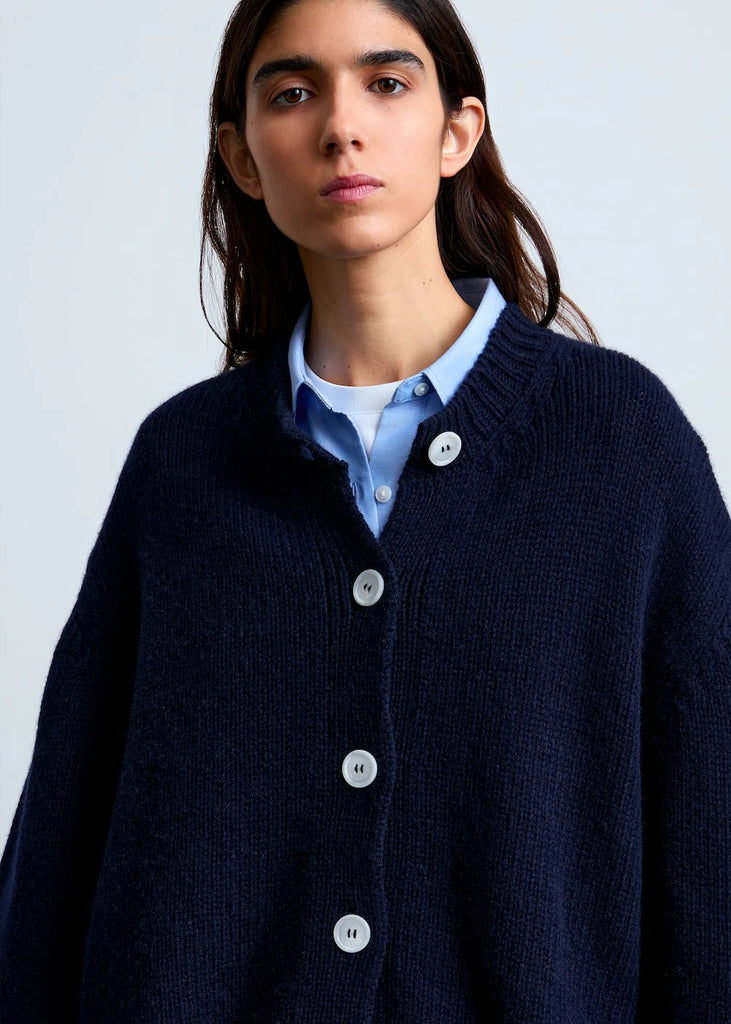Emma Wool Cardigan (Navy) by surprise